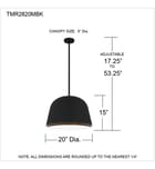Quoizel - TMR2820MBK - Tamara 20" Pendant by Quoizel - Image 4
