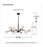 Quoizel - WALK5040MBK - Walker 40-inch Chandelier by Quoizel - Image 5