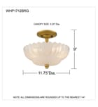 Quoizel - WHP1712BRG - Whitecap 11.75-inch Semi-Flush Mount by Quoizel - Image 7