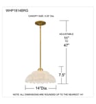 Quoizel - WHP1814BRG - Whitecap 14-inch Pendant by Quoizel - Image 6