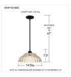 Quoizel - WHP1814MC - Whitecap 14-inch Pendant by Quoizel - Image 5