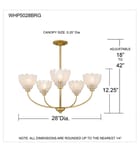 Quoizel - WHP5028BRG - Whitecap 28-inch Chandelier by Quoizel - Image 5
