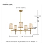 Quoizel - WIND5032BRG - Windley 32-inch Chandelier by Quoizel - Image 6