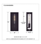 Quoizel - YOUN8406MBK - Young 14-inch Outdoor Wall Sconce by Quoizel - Image 5