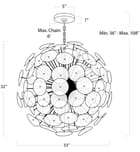 Regina Andrew - 16-1188CLR - Poppy 33" Chandelier by Regina Andrew - Image 2