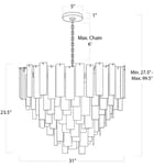Regina Andrew - 16-1290PN - Glacier 31" Chandelier by Regina Andrew - Image 6