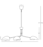 Robert Abbey - 1522 - Racer 50" Chandelier by Robert Abbey - Image 2