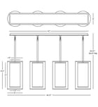 Robert Abbey - Saturnia 44.25" Chandelier by Robert Abbey - Image 2