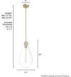 Hunter - Lundin 11" Pendant by Hunter - Image 2