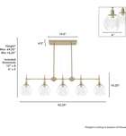 Hunter - Xidane 42.25" Chandelier by Hunter - Image 4