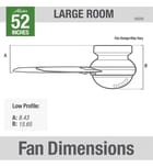 Hunter - Cranbrook Flush Mount Fan by Hunter - Image 3