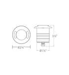 WAC Lighting - LED 2in 12V Square Beveled Top Inground Indicator Light with Honeycomb Louver for Glare Control by WAC Lighting - Image 4