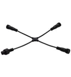 WAC Lighting - 8003-BK - LED 12V Strip Light 4-Way X-Connector with Twist Lock Connector by WAC Lighting