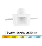 WAC Limited - R6DSDN-F9CS-WT - Blaze LED 6in Square Recessed Light with New Construction Frame-in Kit 5-CCT Selectable by WAC Limited - Image 2