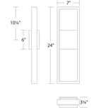 dweLED - WS-W13924-BK - Archetype 24" Outdoor Wall Light by dweLED - Image 4