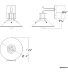 dweLED - WS-W43015-BK/AB - Sleepless 15.25" Outdoor Wall Light by dweLED - Image 5