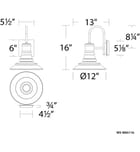 dweLED - WS-W85116-BK - Nantucket 16" Outdoor Wall Light by dweLED - Image 3