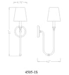 Z-Lite - 4505-1S-RB - Jisele 21-inch Wall Sconce by Z-Lite - Image 6