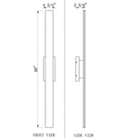 Z-Lite - 5006-48BK-LED - Stylet 48" Outdoor Wall Sconce by Z-Lite - Image 7
