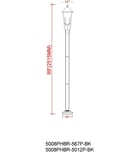 Z-Lite - 5008PHBR-567P-BK - Gannon 100.5" Outdoor Post Light by Z-Lite - Image 3