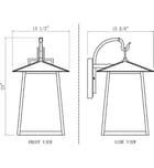 Z-Lite - 5015B-BK - Rainer 23" Outdoor Wall Sconce by Z-Lite - Image 2