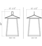 Z-Lite - 5015CHXXL-BK - Rainer 17.5" Outdoor Pendant by Z-Lite - Image 2