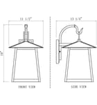 Z-Lite - 5015M-BK - Rainer 19" Outdoor Wall Sconce by Z-Lite - Image 7