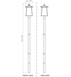 Z-Lite - 5015PHBR-5009P120-BK - Rainer 142.25" Outdoor Post Light by Z-Lite - Image 5