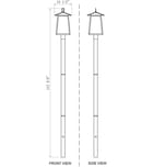 Z-Lite - 5015PHBR-5009P96-BK - Rainer 118.25" Outdoor Post Light by Z-Lite - Image 7