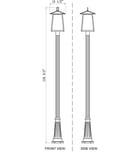 Z-Lite - 5015PHBR-5011P-BK - Rainer 118.25" Outdoor Post Light by Z-Lite - Image 2