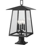 Z-Lite - 5015PHBR-533PM-BK - Rainer 26.25" Outdoor Pier Mount by Z-Lite