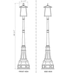 Z-Lite - 5015PHXLR-564P-BK - Rainer 109.5" Outdoor Post Light by Z-Lite - Image 7