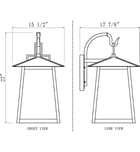 Z-Lite - 5015XL-BK - Rainer 27" Outdoor Wall Sconce by Z-Lite - Image 2