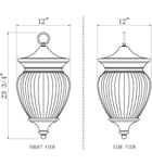 Z-Lite - 5016CHB-BK - Davina 12" Outdoor Pendant by Z-Lite - Image 8