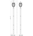 Z-Lite - 5016PHBR-5009P96-BK - Davina 119.25" Outdoor Post Light by Z-Lite - Image 8