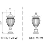 Z-Lite - 5016PHMR-533PM-BK - Davina 22.25" Outdoor Pier Mount by Z-Lite - Image 2