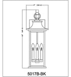 Z-Lite - 5017B-BK - Tiberius 24" Outdoor Sconce by Z-Lite - Image 8