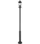 Z-Lite - 5017PHBR-5010P-BK - Tiberius 120" Outdoor Post Light by Z-Lite