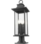 Z-Lite - 5017PHBR-533PM-BK - Tiberius 27.25" Outdoor Pier Mount Light by Z-Lite - Image 4