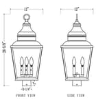 Z-Lite - 5029PHBS-BK - Raphael 26.75-inch Outdoor Post Mount Light by Z-Lite - Image 6