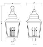 Z-Lite - 5029PHXXLR-BK - Raphael 40.75-inch Outdoor Post Mount Light by Z-Lite - Image 6