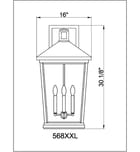 Z-Lite - 568XXL-BK - Beacon 30.25" Outdoor Wall Sconce by Z-Lite - Image 8