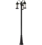 Z-Lite - 569MP3-519P-BK - Roundhouse 114.5" Outdoor Post Light by Z-Lite