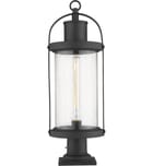 Z-Lite - 569PHB-533PM-BK - Roundhouse 27" Outdoor Pier Mount by Z-Lite