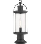 Z-Lite - 569PHM-553PM-BK - Roundhouse 22.5" Outdoor Pier Mount by Z-Lite