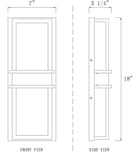 Z-Lite - 577M-BK-LED - Eclipse 18" Outdoor Wall Sconce by Z-Lite - Image 8