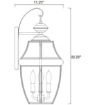 Z-Lite - 580B-BK - Westover 22.25" Outdoor Wall Sconce by Z-Lite - Image 8