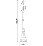 Z-Lite - 580PHB-564P-BK - Westover 102.25" Outdoor Post Light by Z-Lite - Image 5