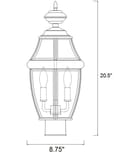 Z-Lite - 580PHM-BK - Westover 18.25" Outdoor Post Mount by Z-Lite - Image 6
