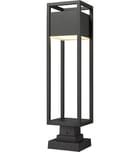 Z-Lite - 585PHBS-SQPM-BK-LED - Barwick 28.25" Outdoor Pier Mount by Z-Lite